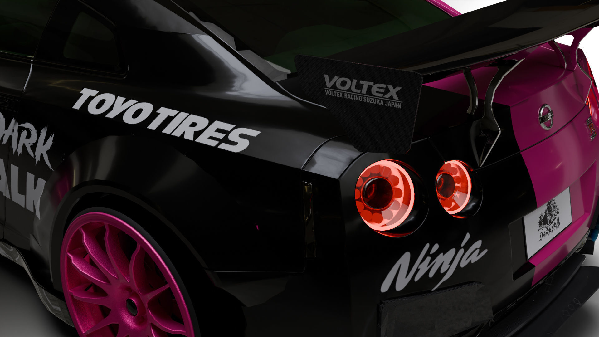 Nissan GTR R35 LB  Low-poly 3D model_21