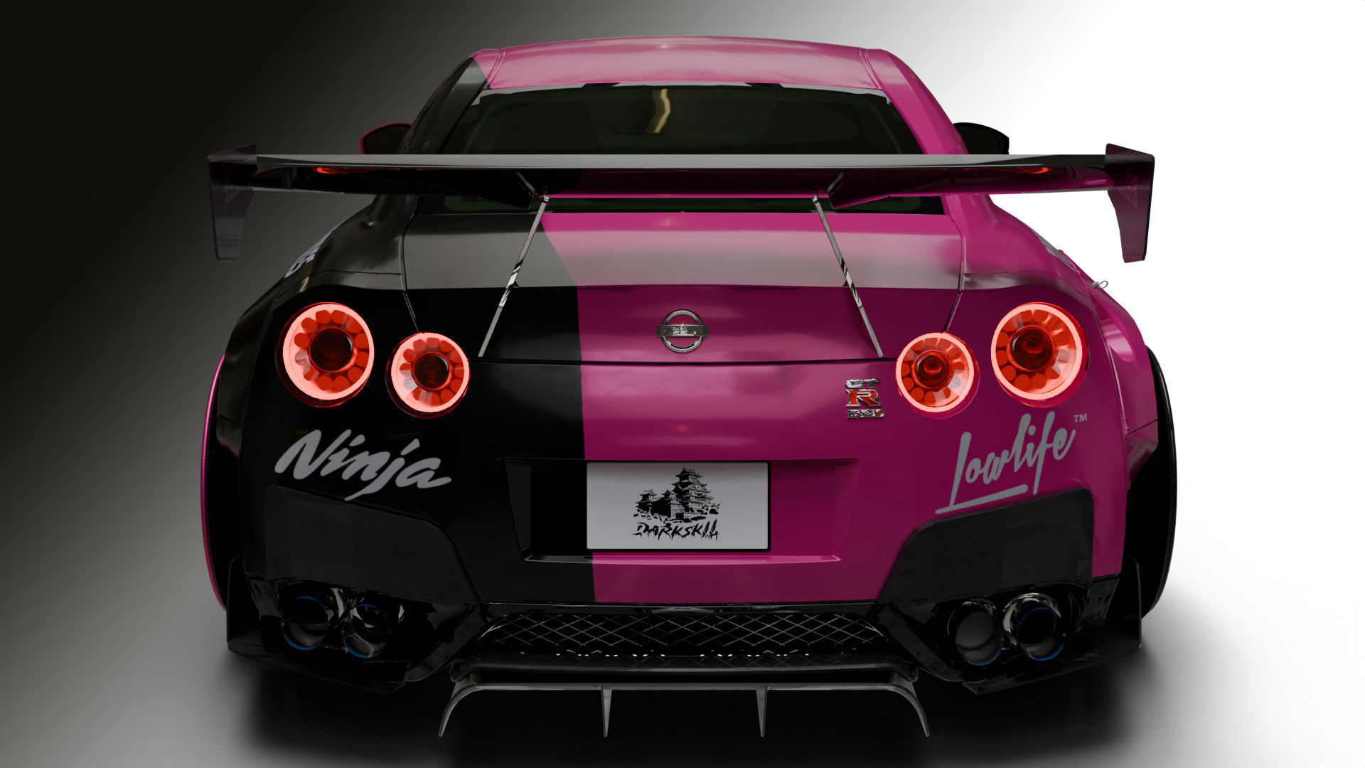 Nissan GTR R35 LB  Low-poly 3D model_11