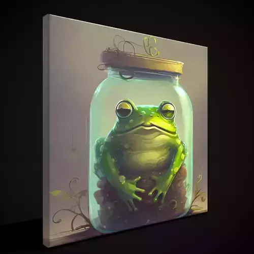 Frog in a Jar Painting