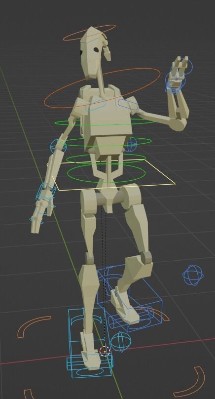 Droid Low Poly Low-poly 3D model_2