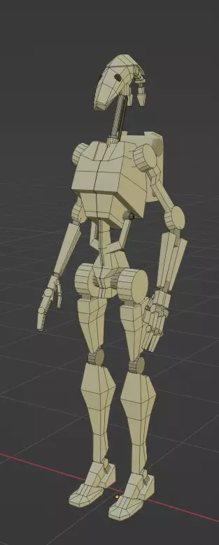 Droid Low Poly Low-poly 3D model_0