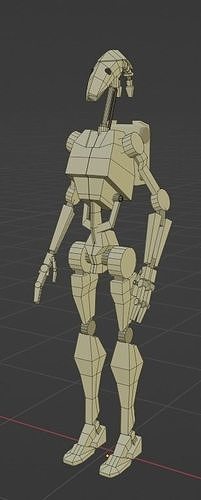 Droid Low Poly Low-poly 3D model