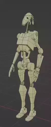 Droid Low Poly Low-poly 3D model