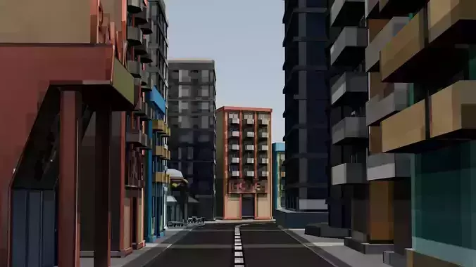 Low Poly Buildings City Pack