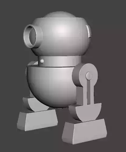 Custom STL File Baby R2 D2 Cartoon Droid Series 3d printing