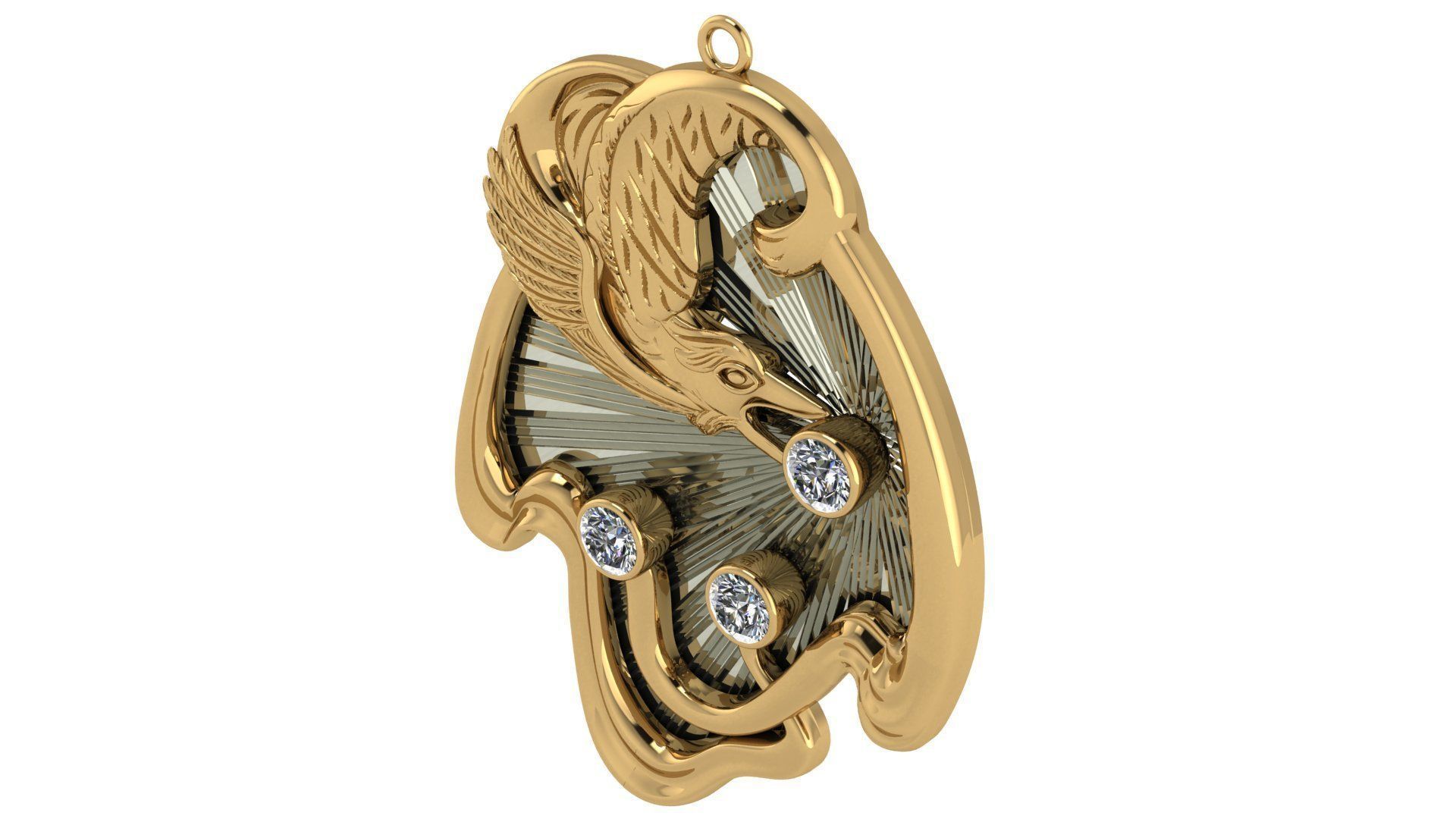 Dragon Pendant 3D print model_3