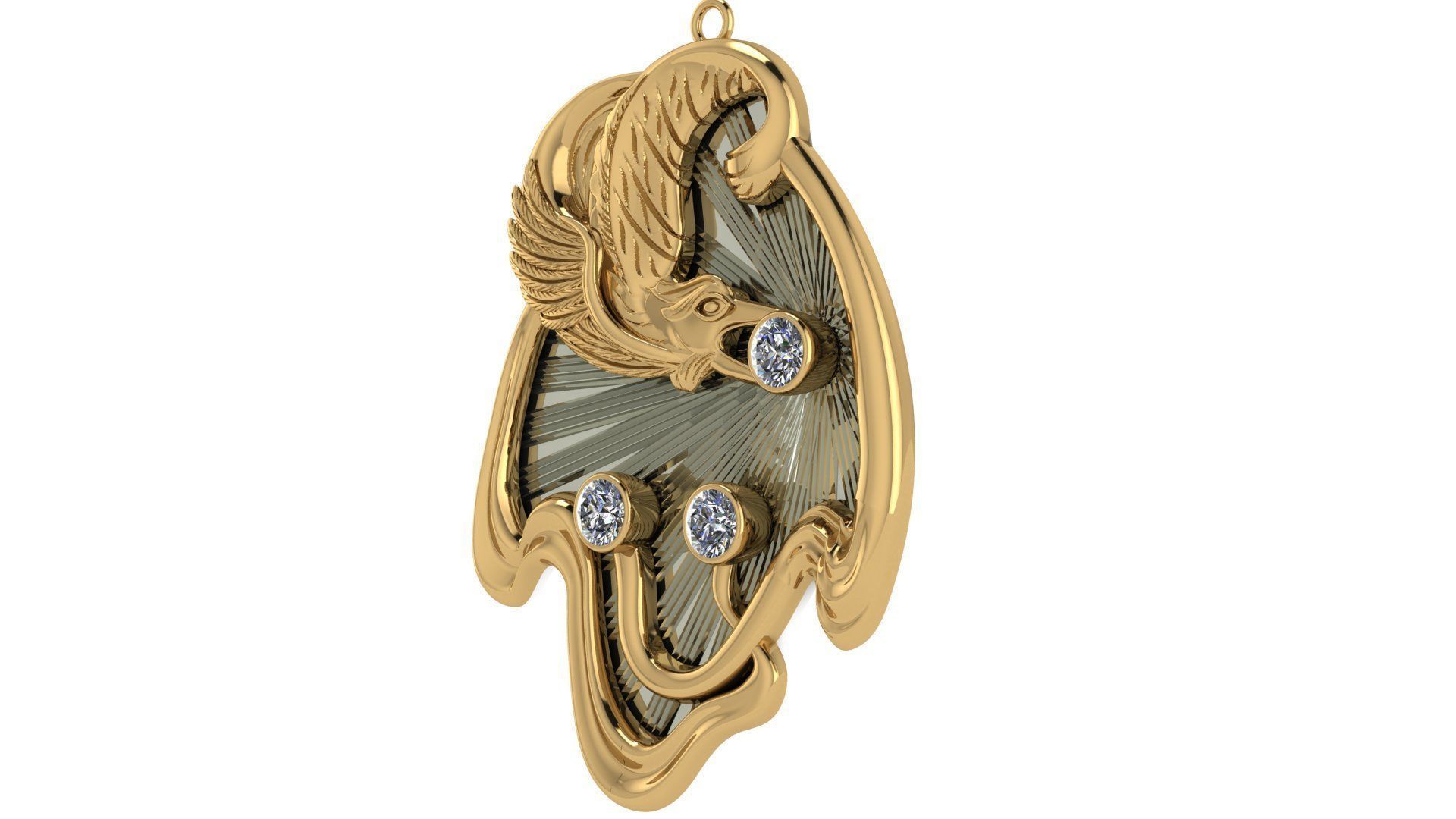 Dragon Pendant 3D print model_1