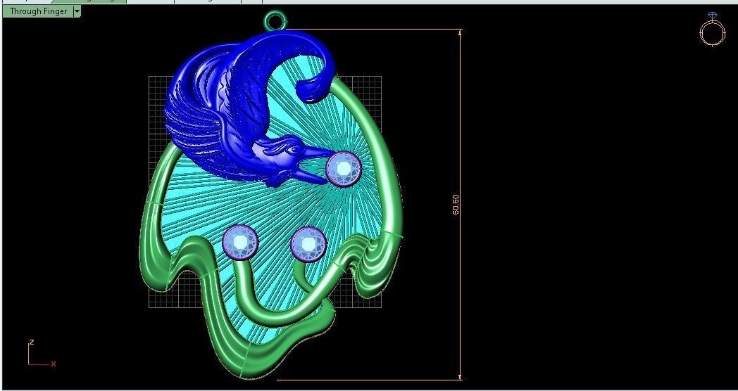 Dragon Pendant 3D print model_5