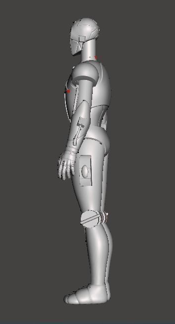 Star Wars Droid BL 17 Action Figure STL File 3D Printing  3D print model_3