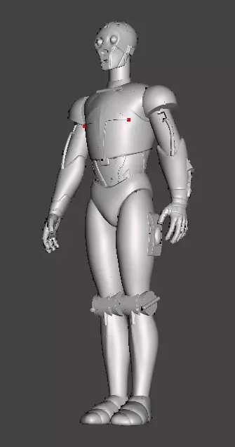 Star Wars Droid BL 17 Action Figure STL File 3D Printing  3D print model_0