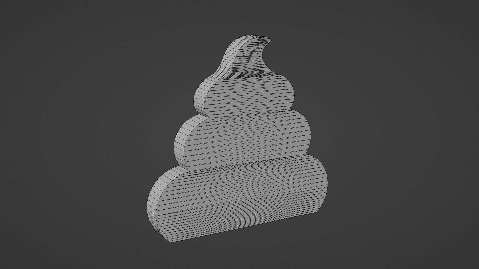 Green Poop Icon Low-poly 3D model_13