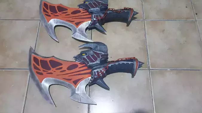 God of War 3 Blades of exile kratos model 3d print 3D print model
