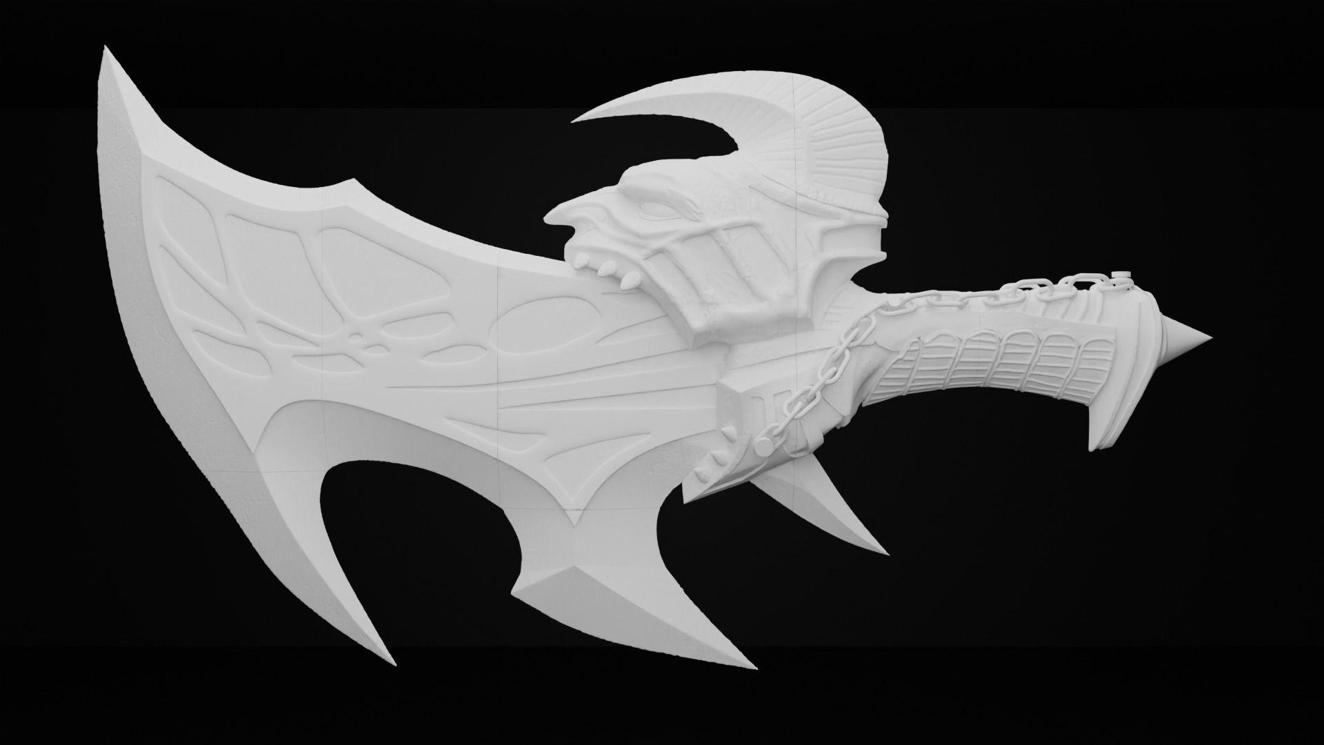 God of War 3 Blades of exile kratos model 3d print 3D print model_11