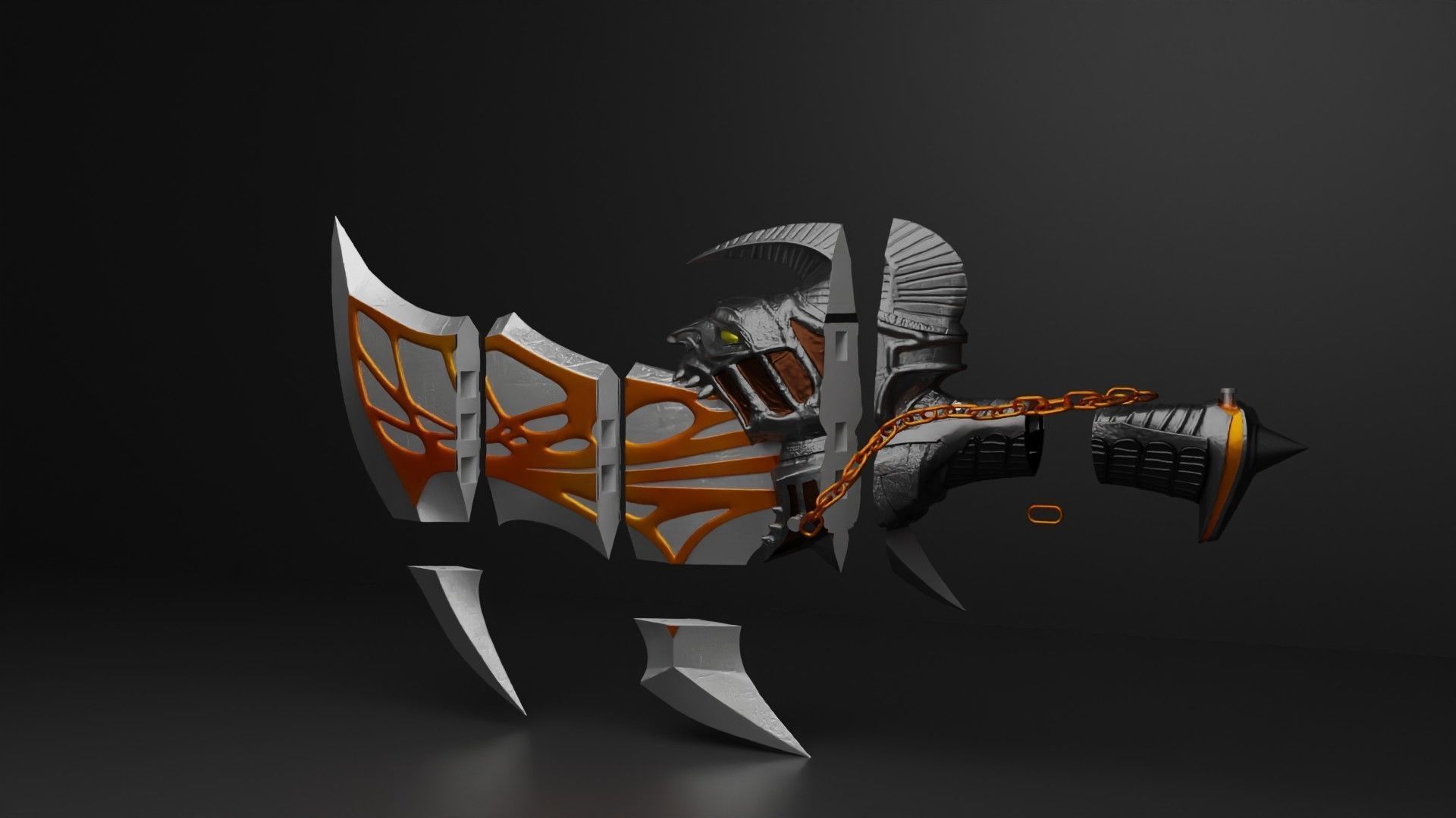 God of War 3 Blades of exile kratos model 3d print 3D print model_13