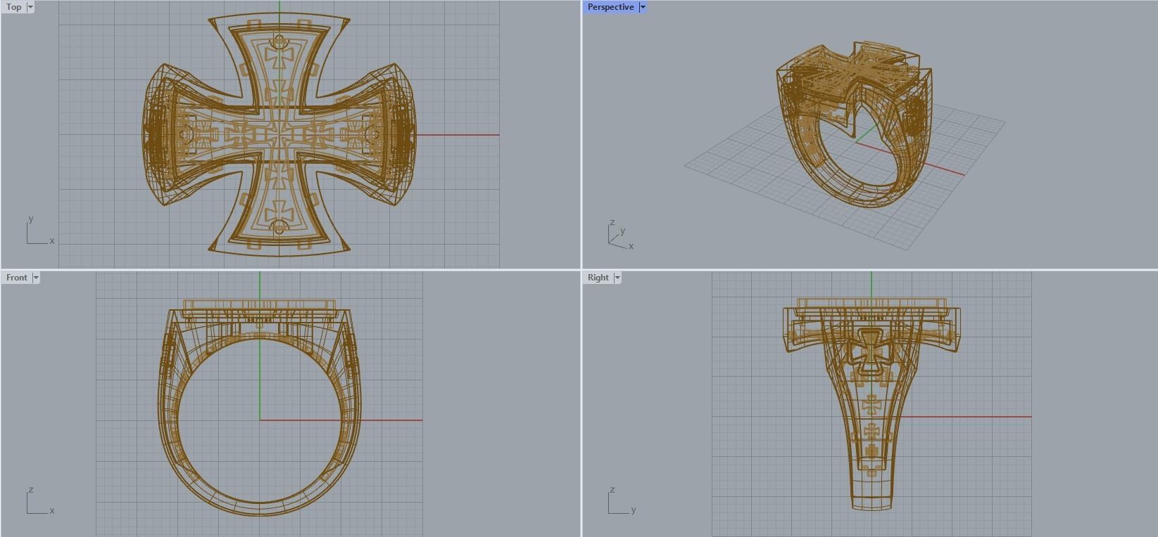 R 109 men ring 3D print model_15