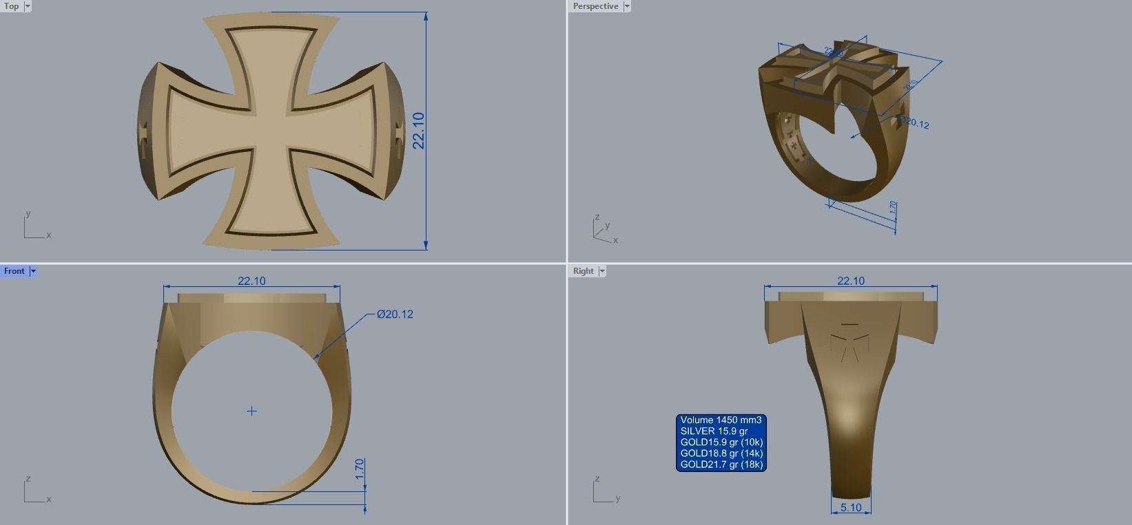 R 109 men ring 3D print model_14
