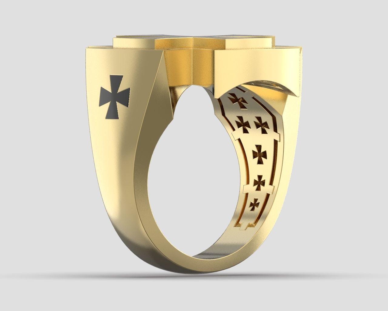 R 109 men ring 3D print model_12