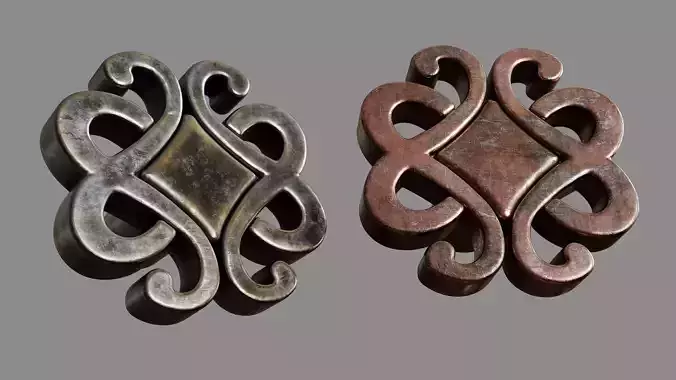 Ornate knob furniture handle 