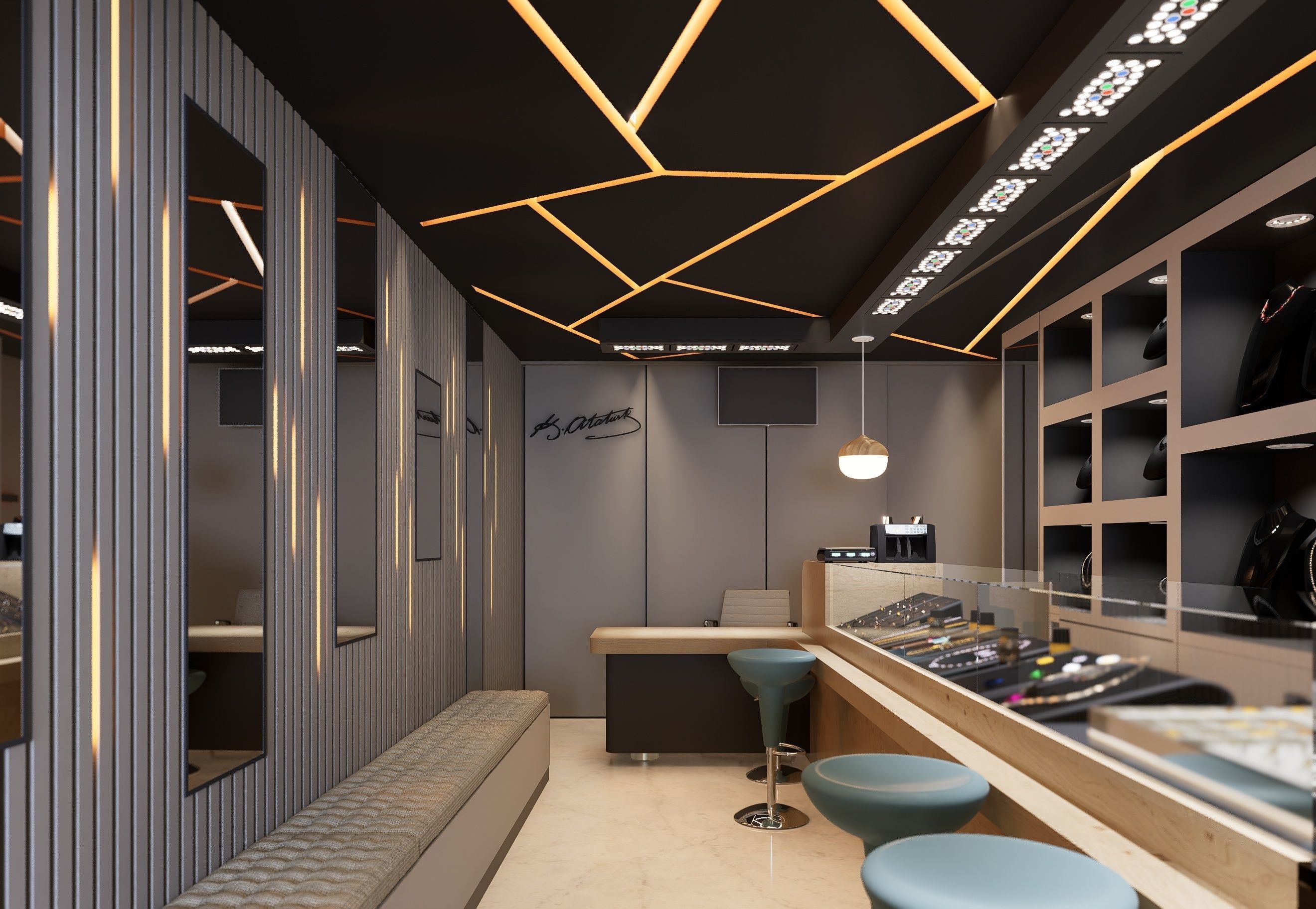 Jewelry shop design 2 3D model_1