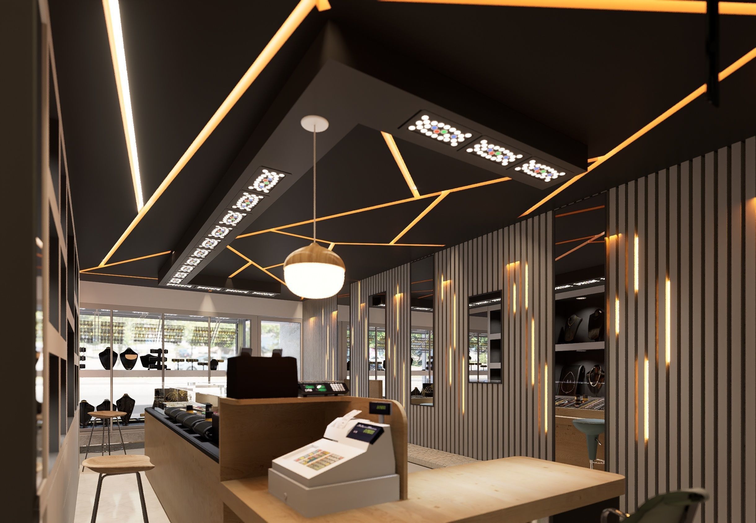 Jewelry shop design 2 3D model_3