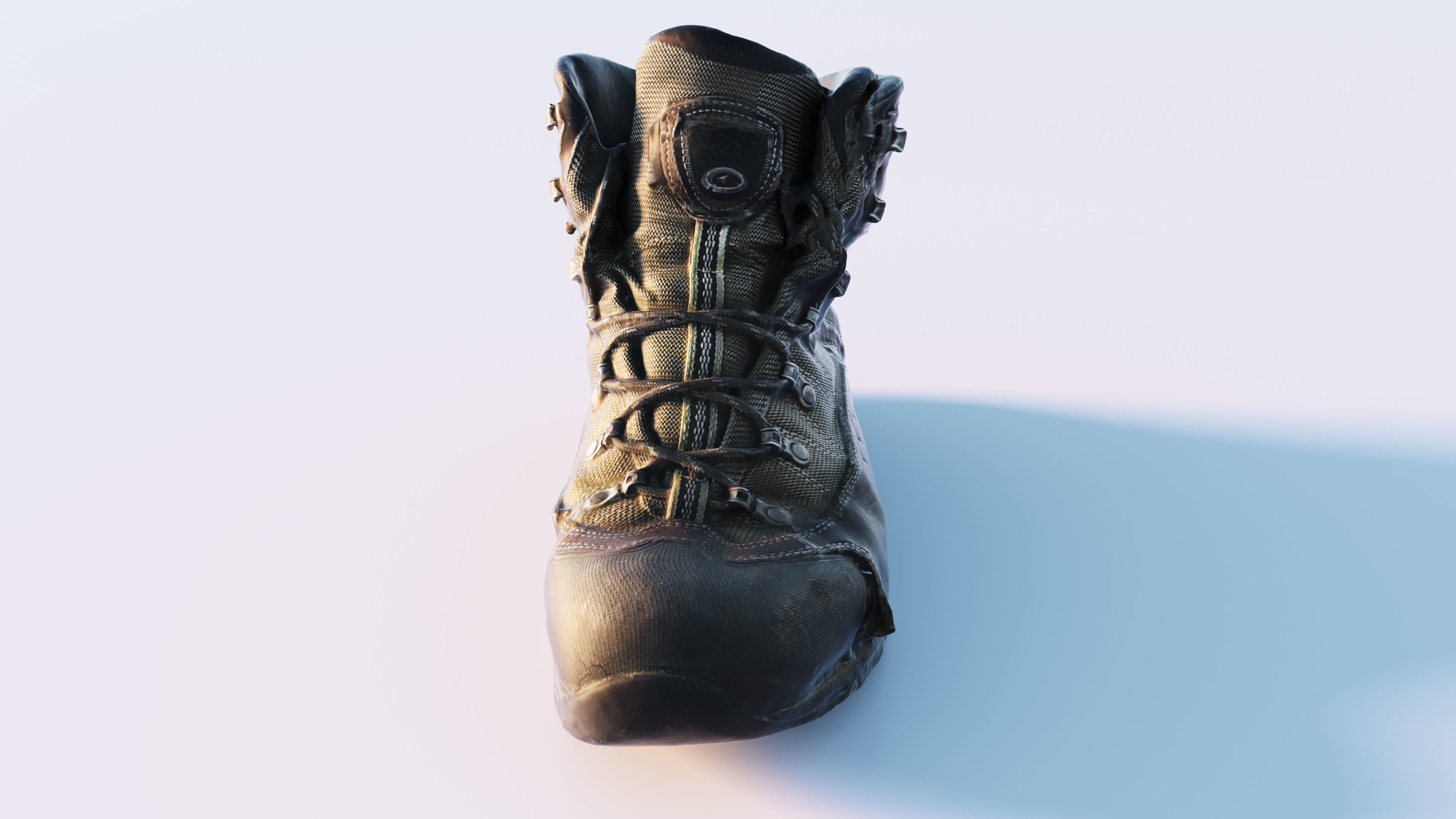 Old Hiking Boots 3D model_6