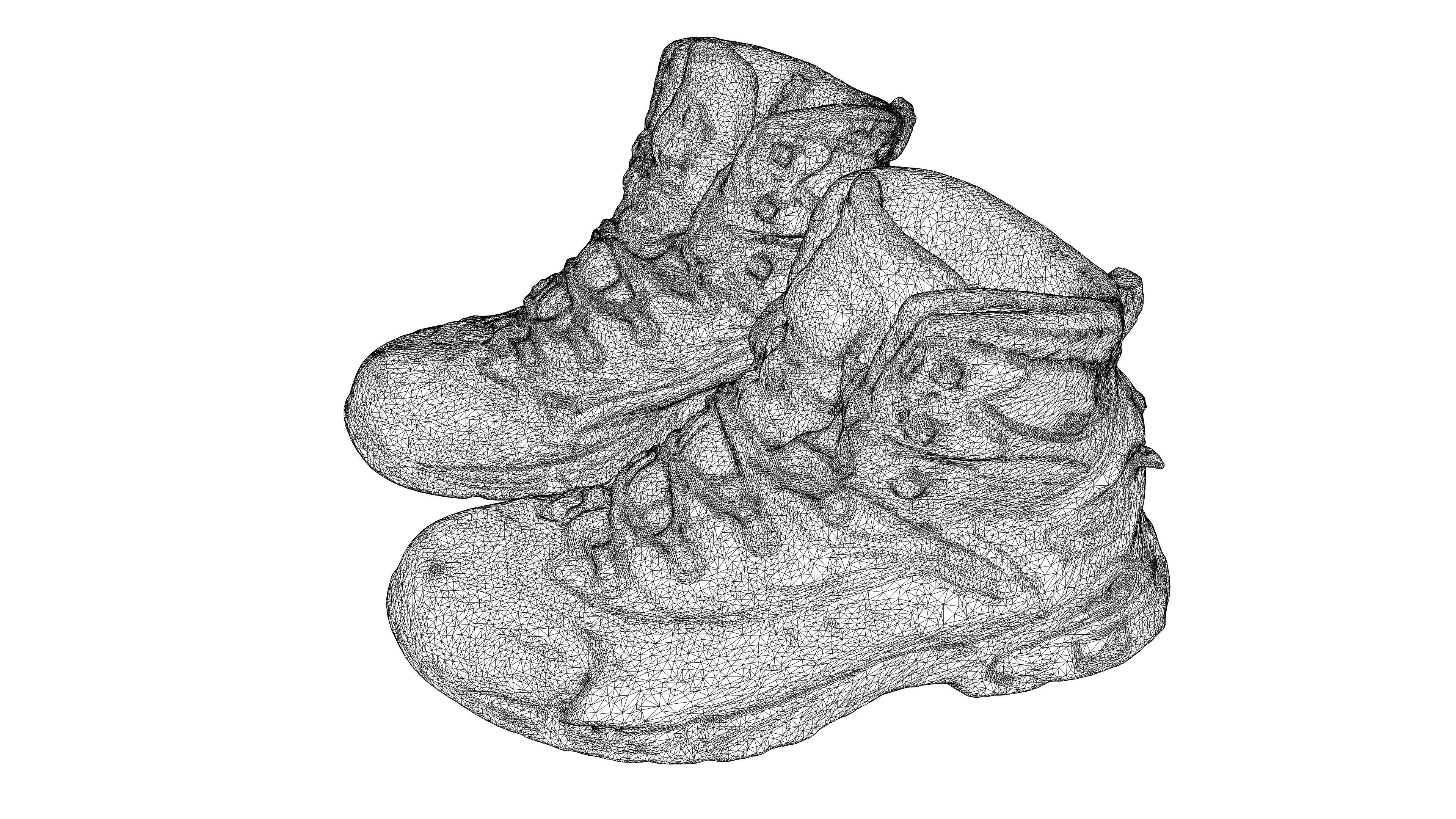 Old Hiking Boots 3D model_27