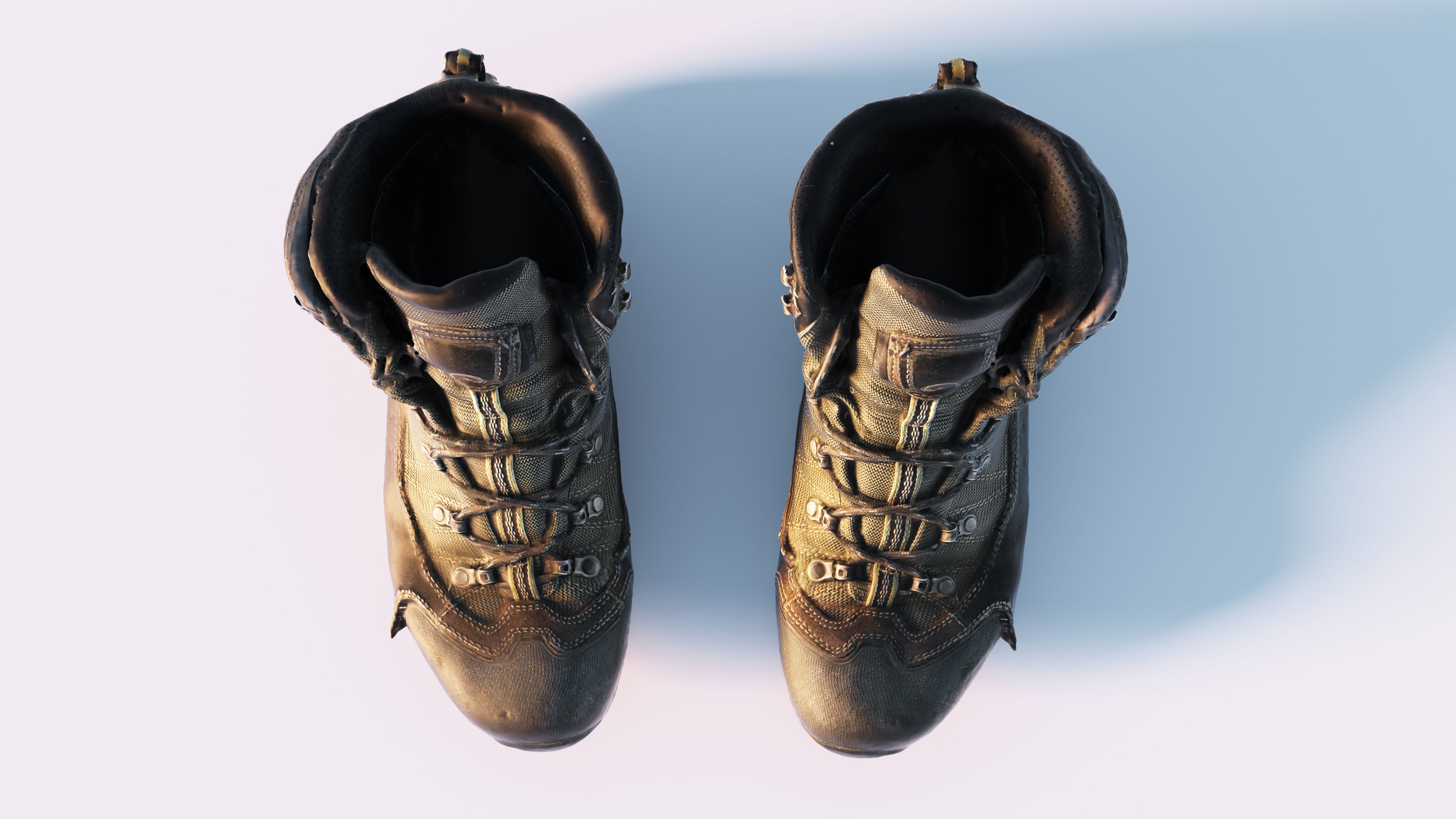 Old Hiking Boots 3D model_11