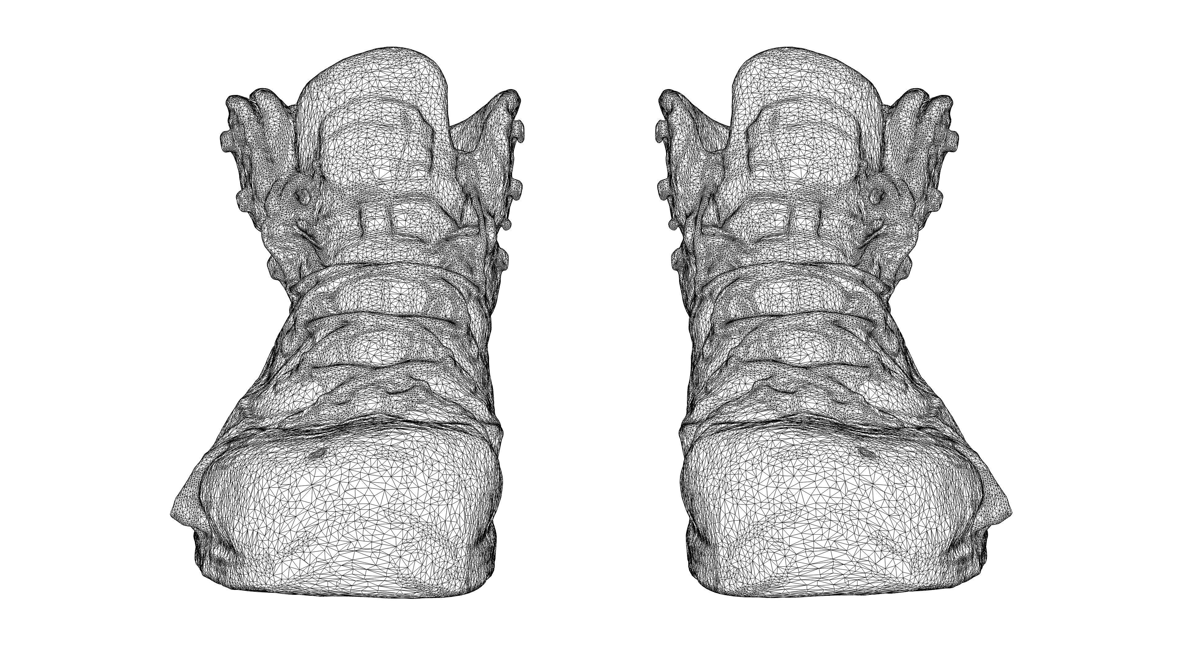 Old Hiking Boots 3D model_26