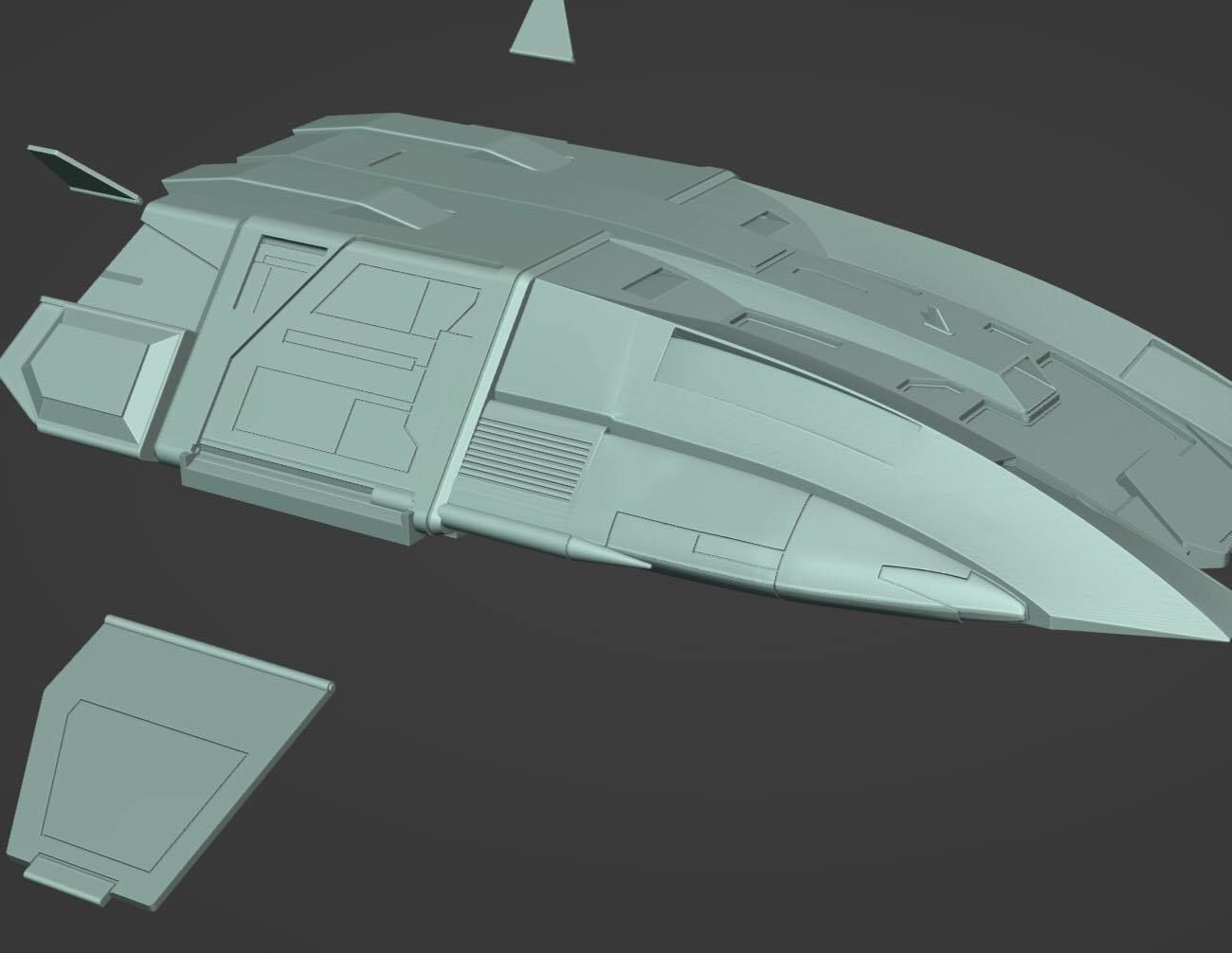 Star Trek Nemesis Argo Shuttle 144 scale 3D print model_3