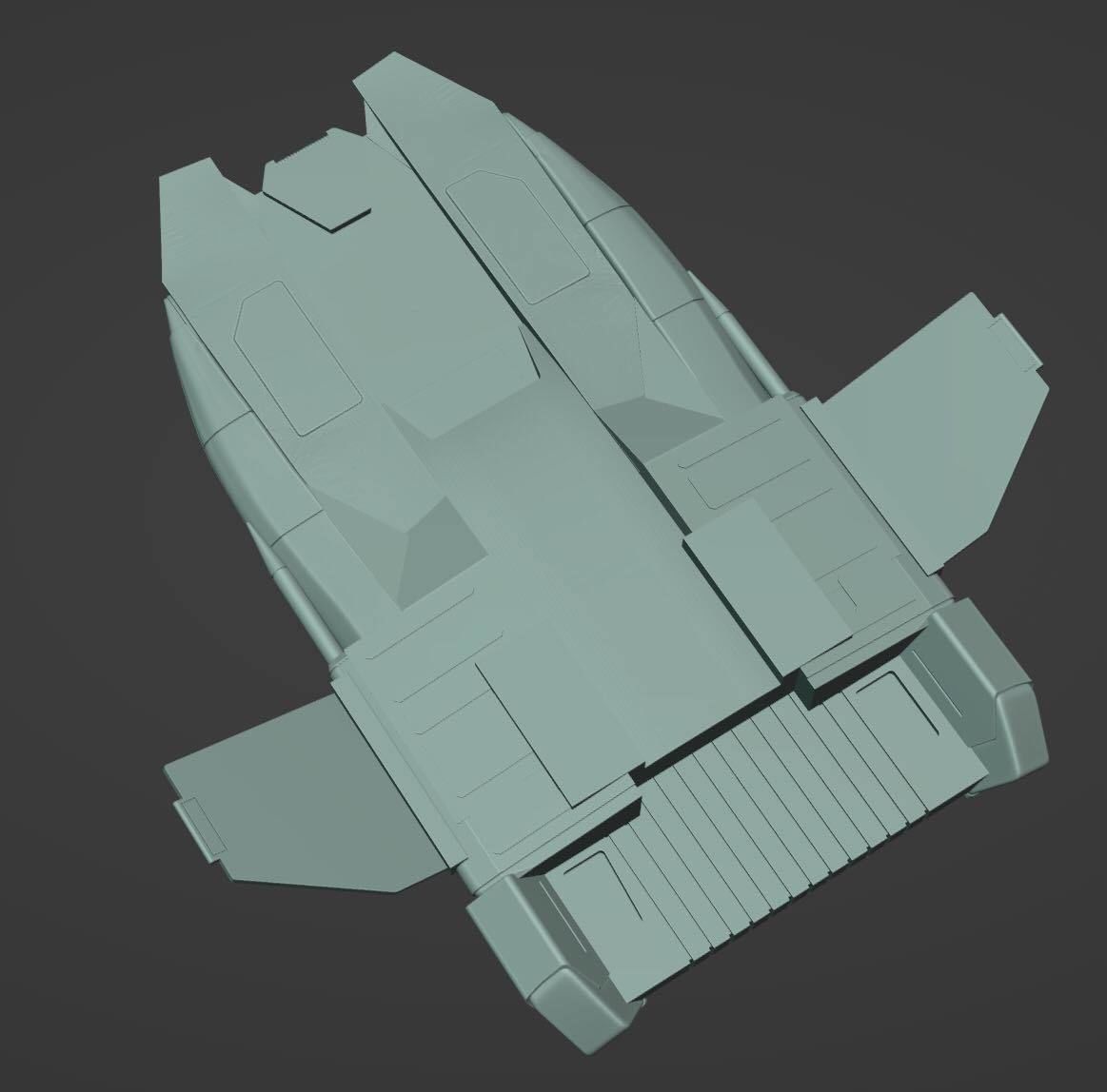 Star Trek Nemesis Argo Shuttle 144 scale 3D print model_7