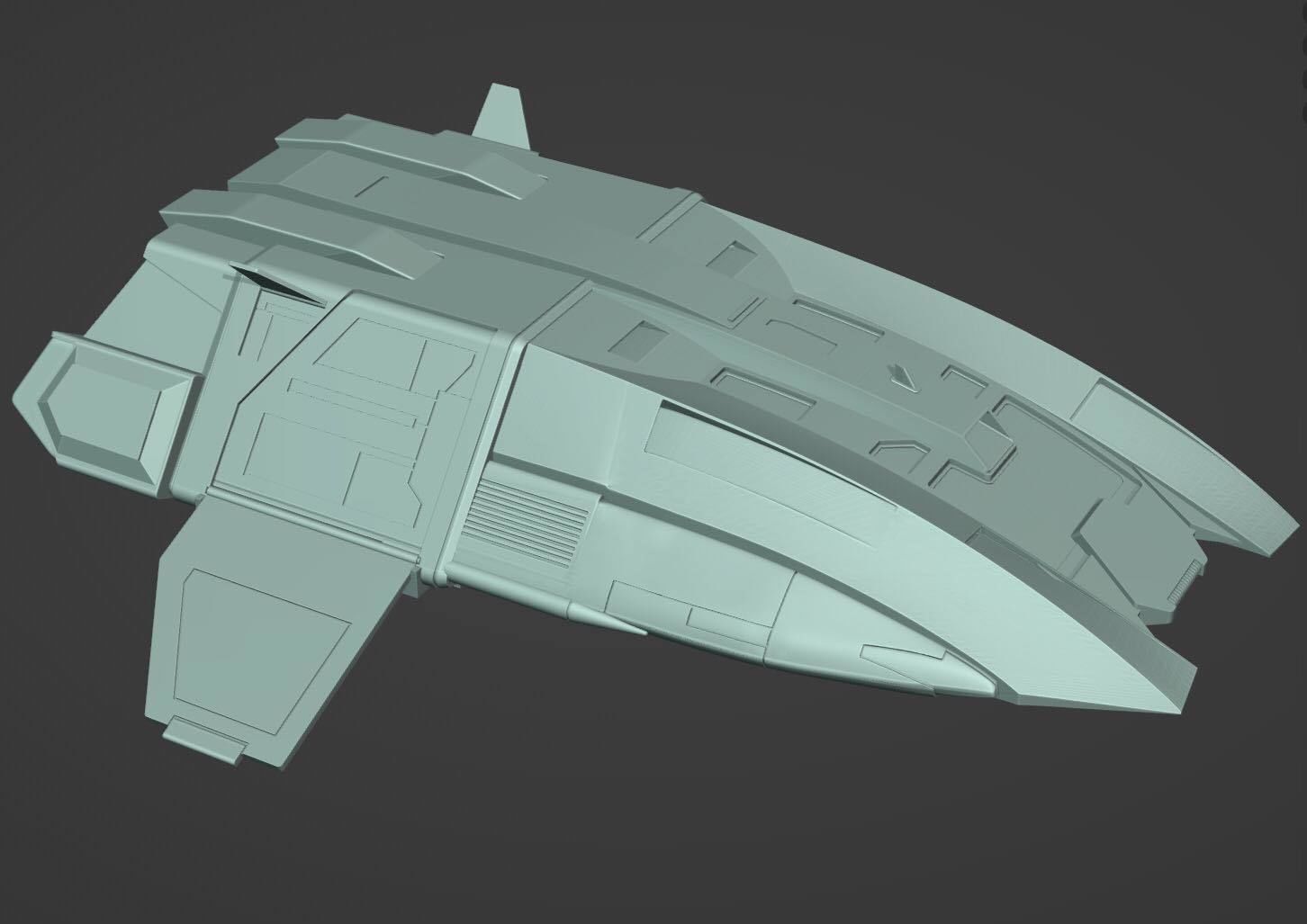 Star Trek Nemesis Argo Shuttle 144 scale 3D print model_1