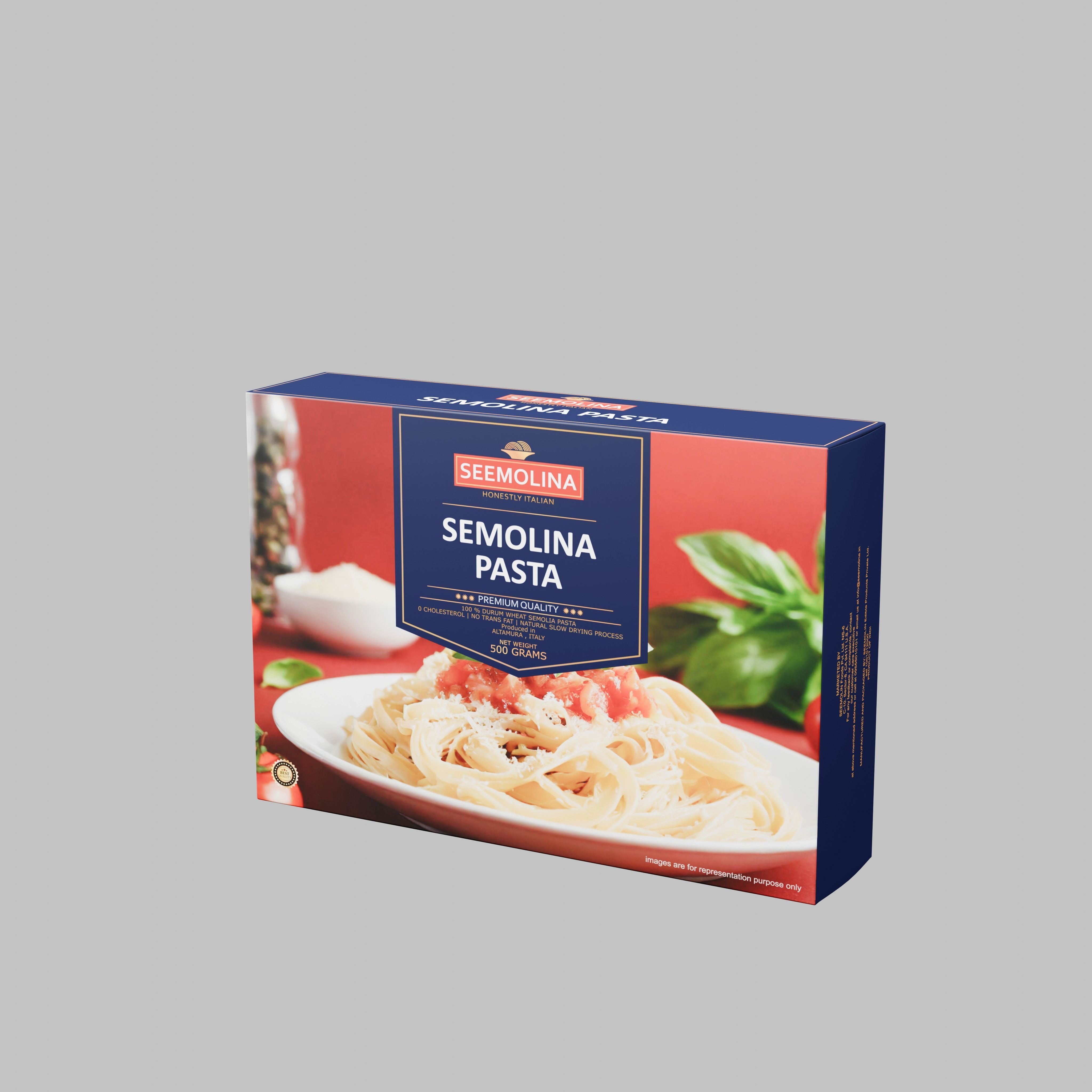 Semolina Pasta Box Low-poly 3D model_2
