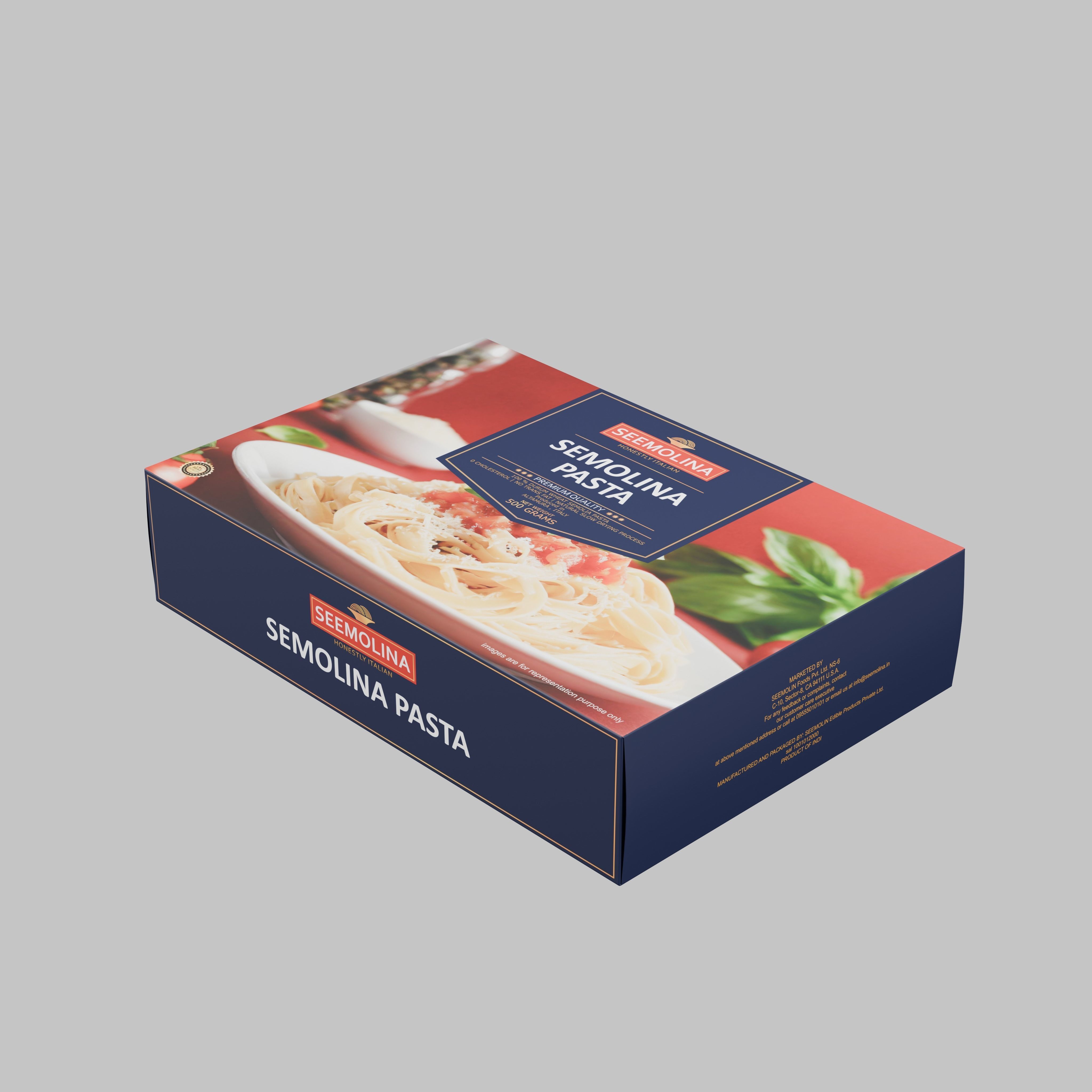Semolina Pasta Box Low-poly 3D model_4