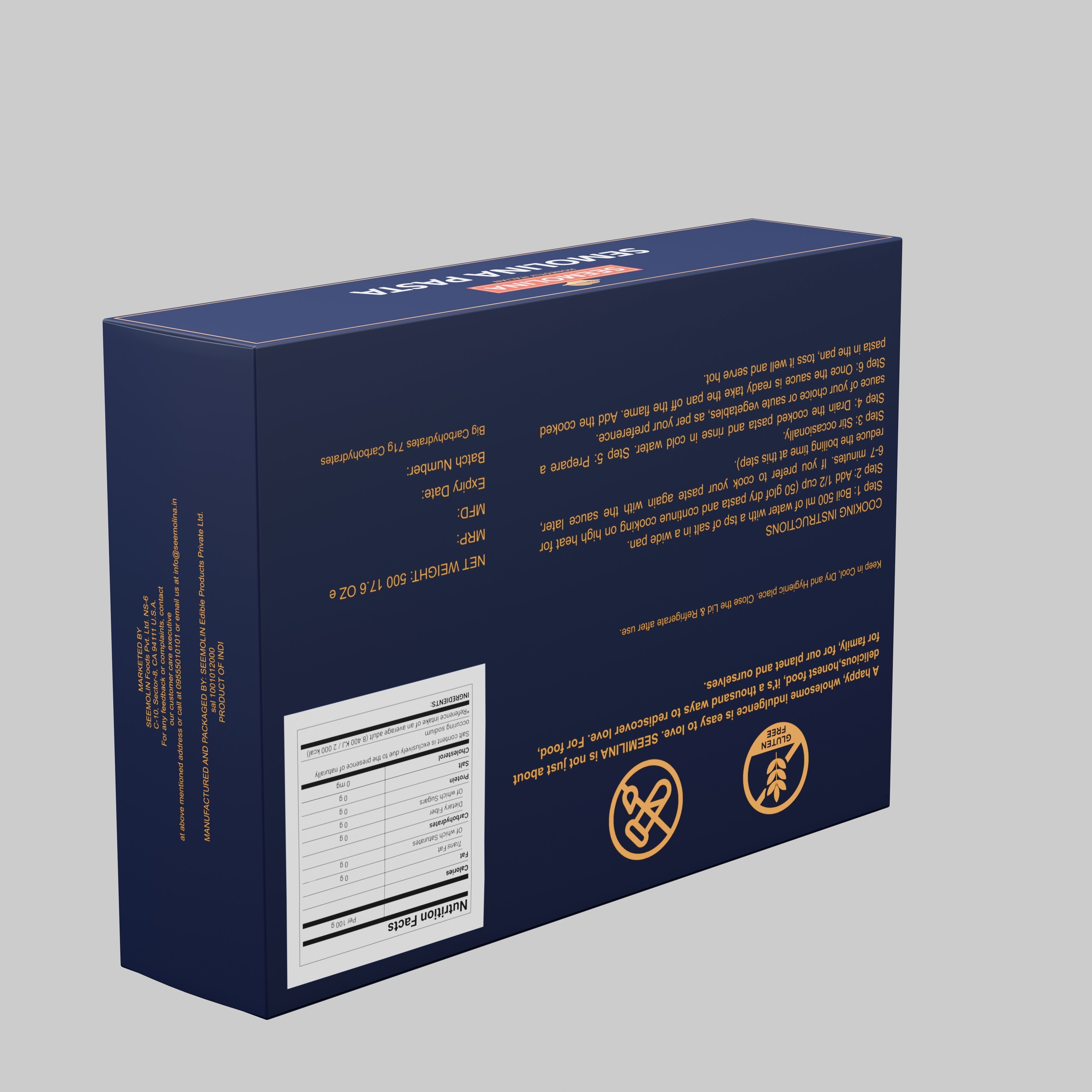 Semolina Pasta Box Low-poly 3D model_6