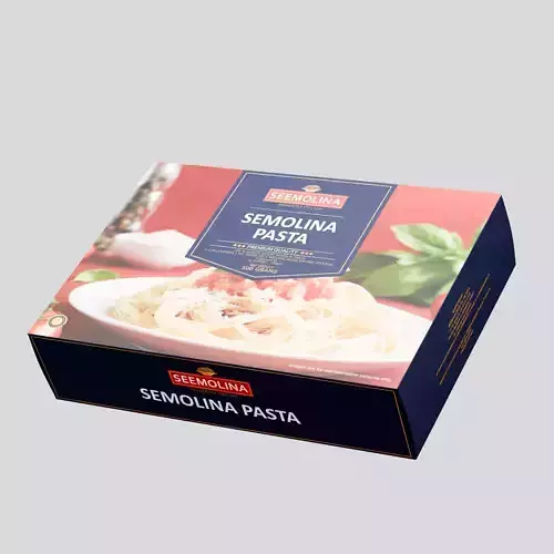 Semolina Pasta Box Low-poly 3D model Semolina Pasta Box Low-poly 3D model