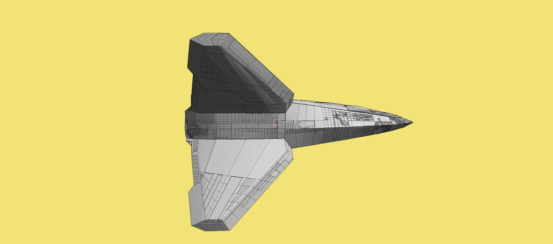 X spaceship  3D model_9