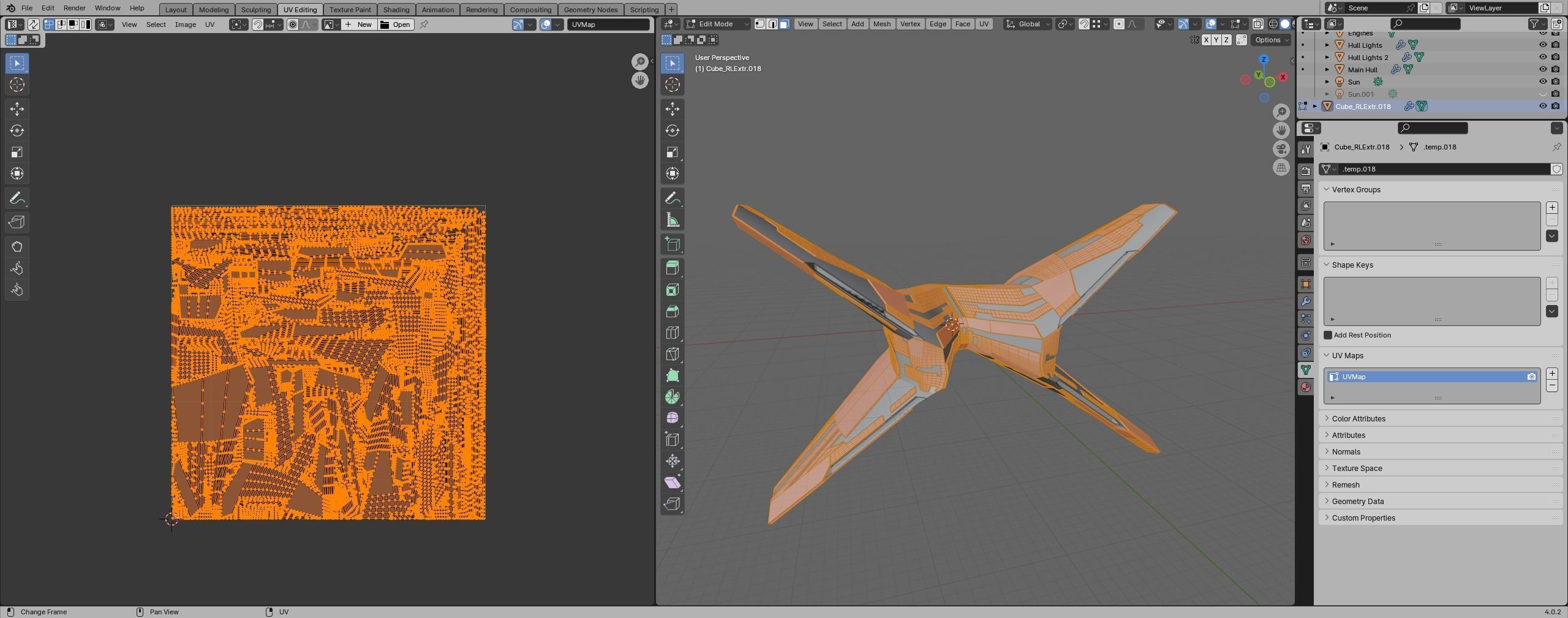 X spaceship  3D model_10