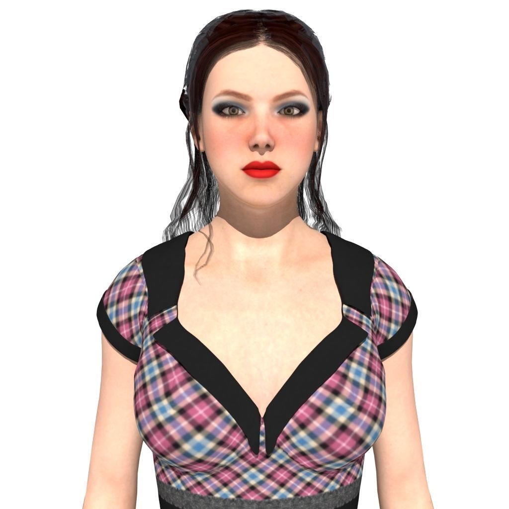 Female Character 3D model_6