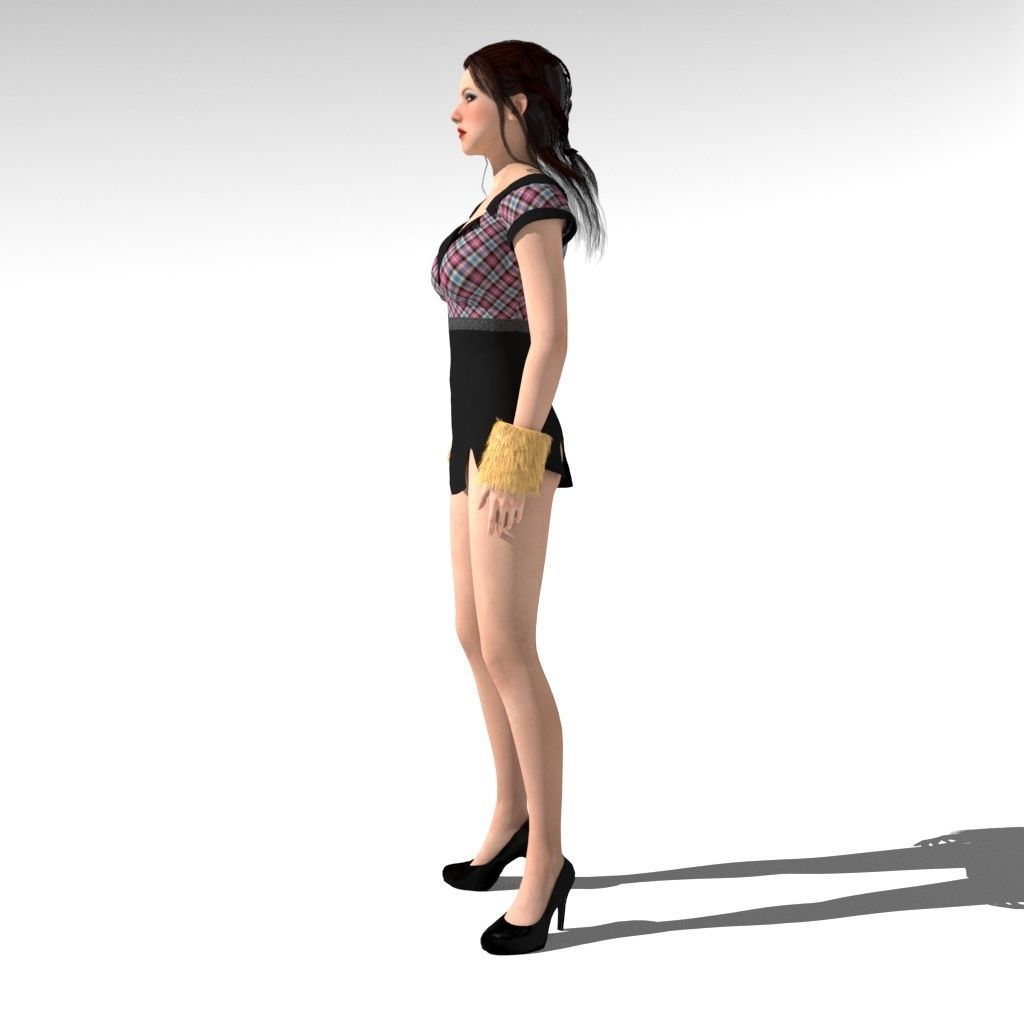 Female Character 3D model_5