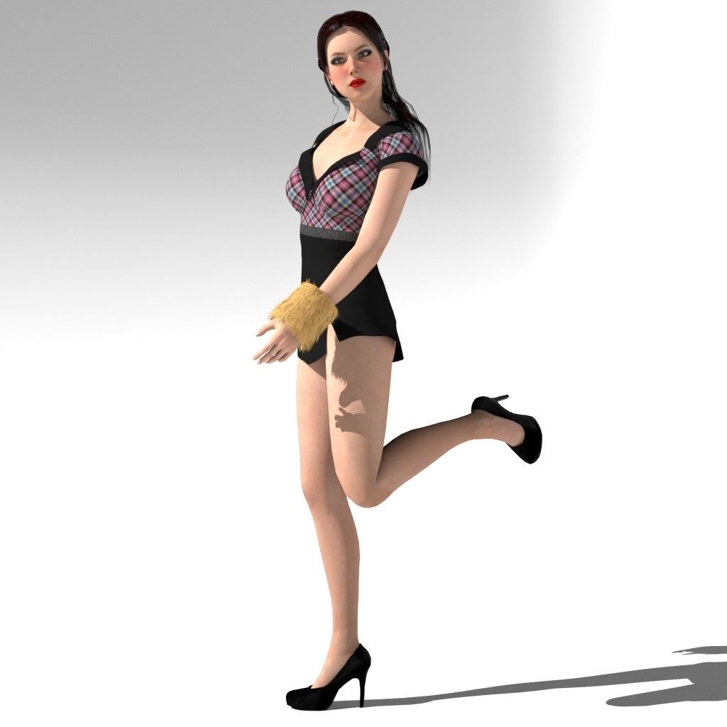 Female Character 3D model_3