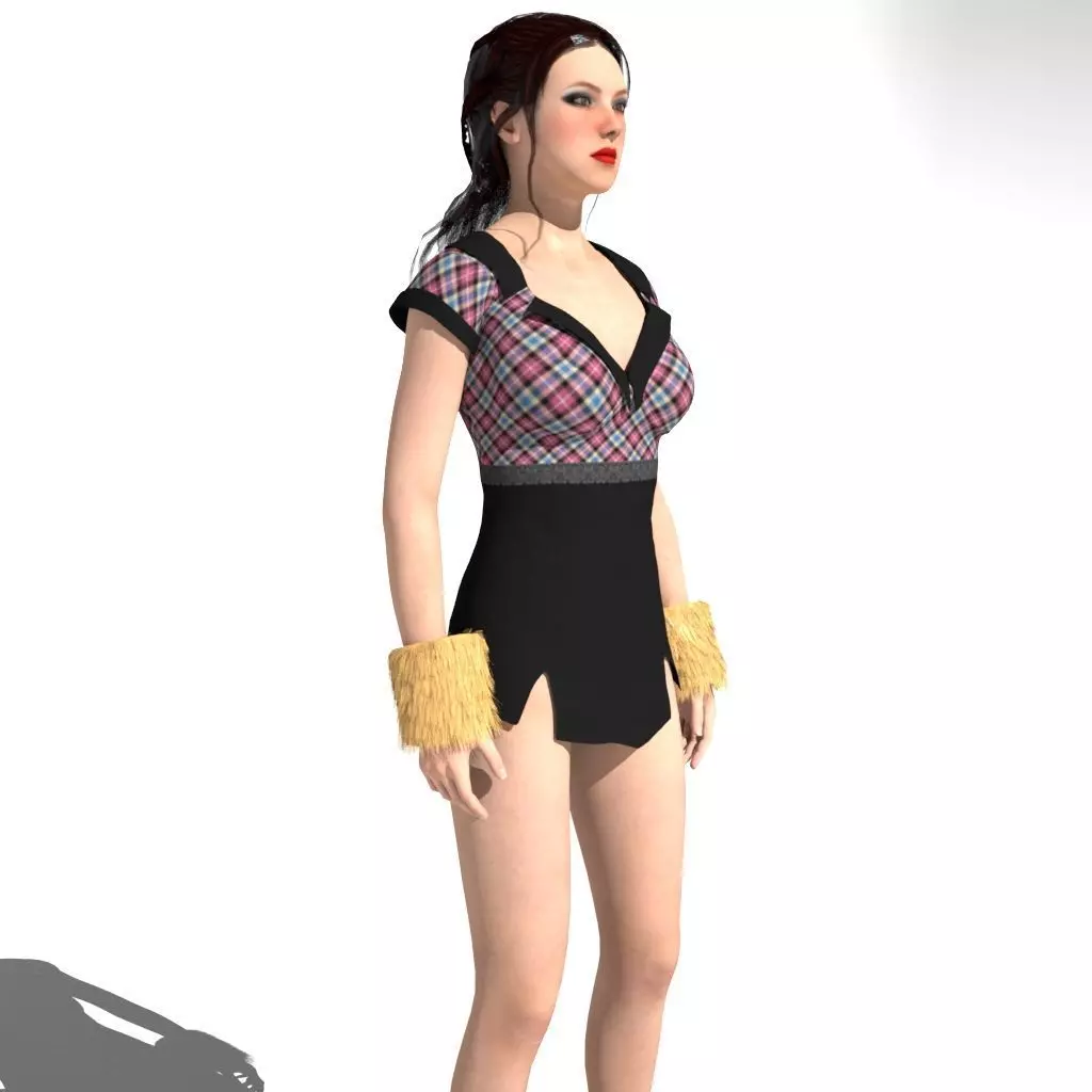 Female Character 3D model_0