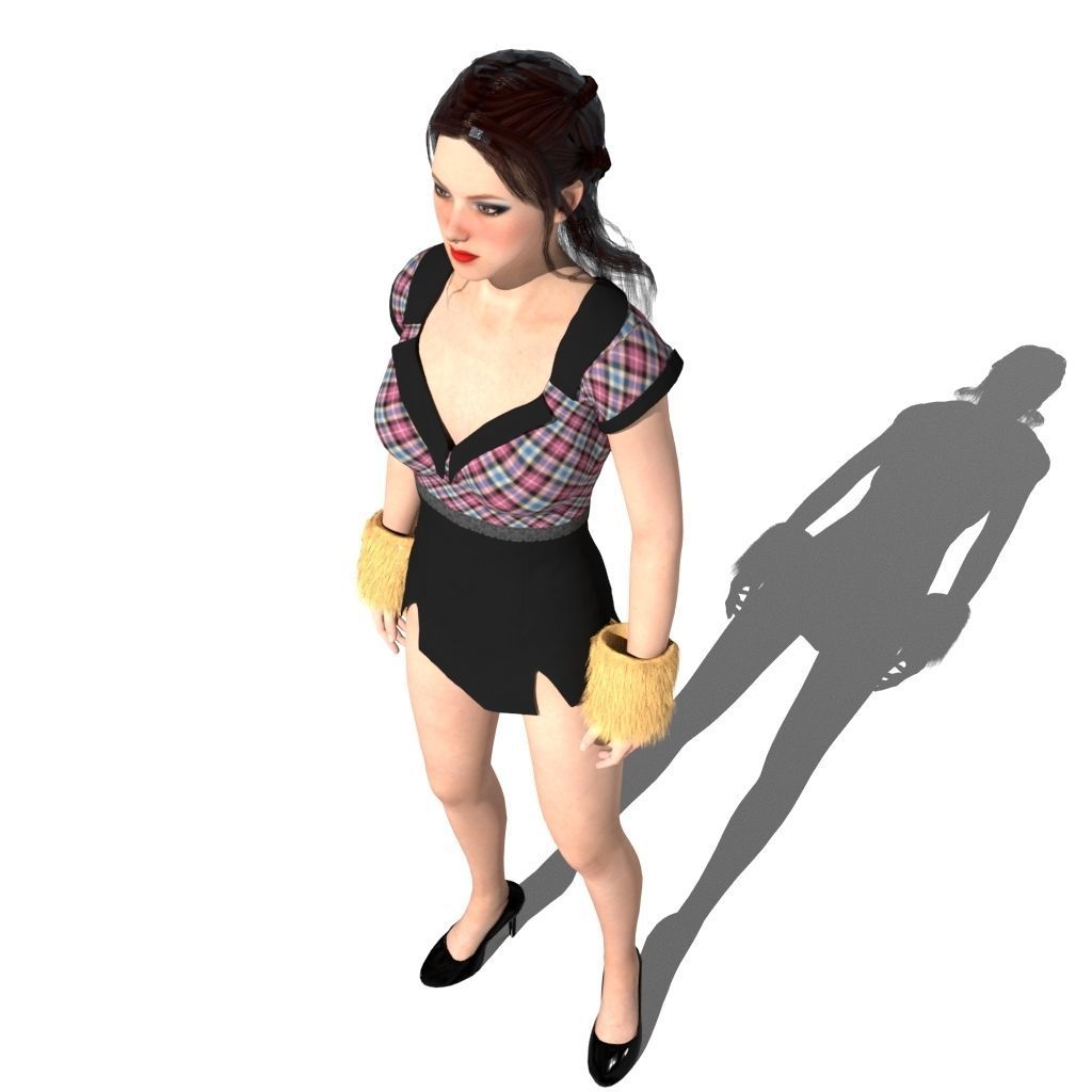 Female Character 3D model_4