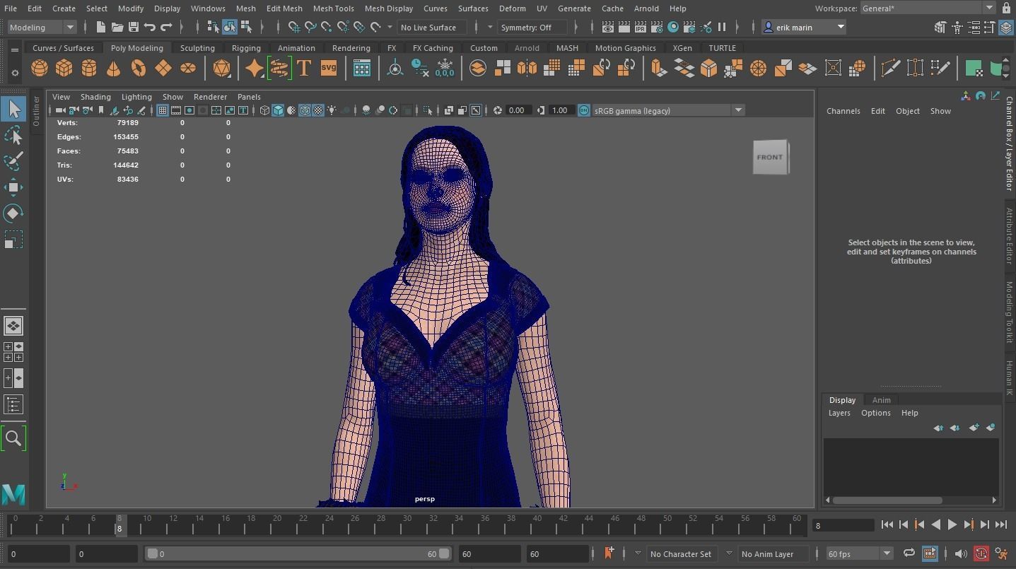 Female Character 3D model_1