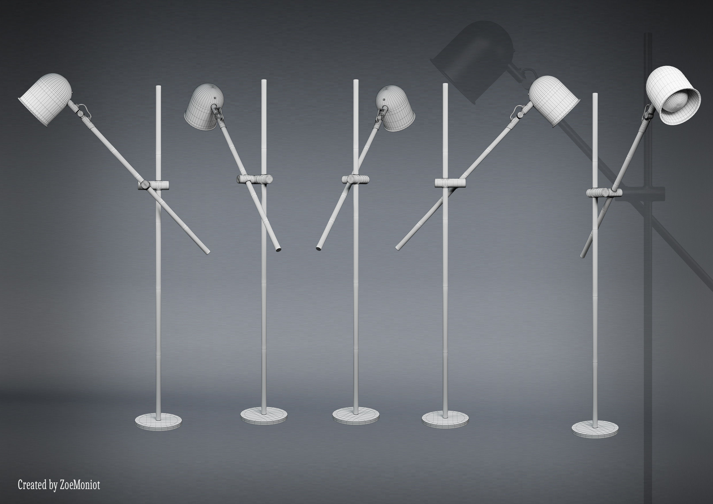 Floor Lamp 01 3D model_4