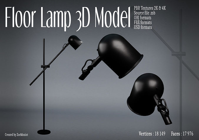 Floor Lamp 01 3D model