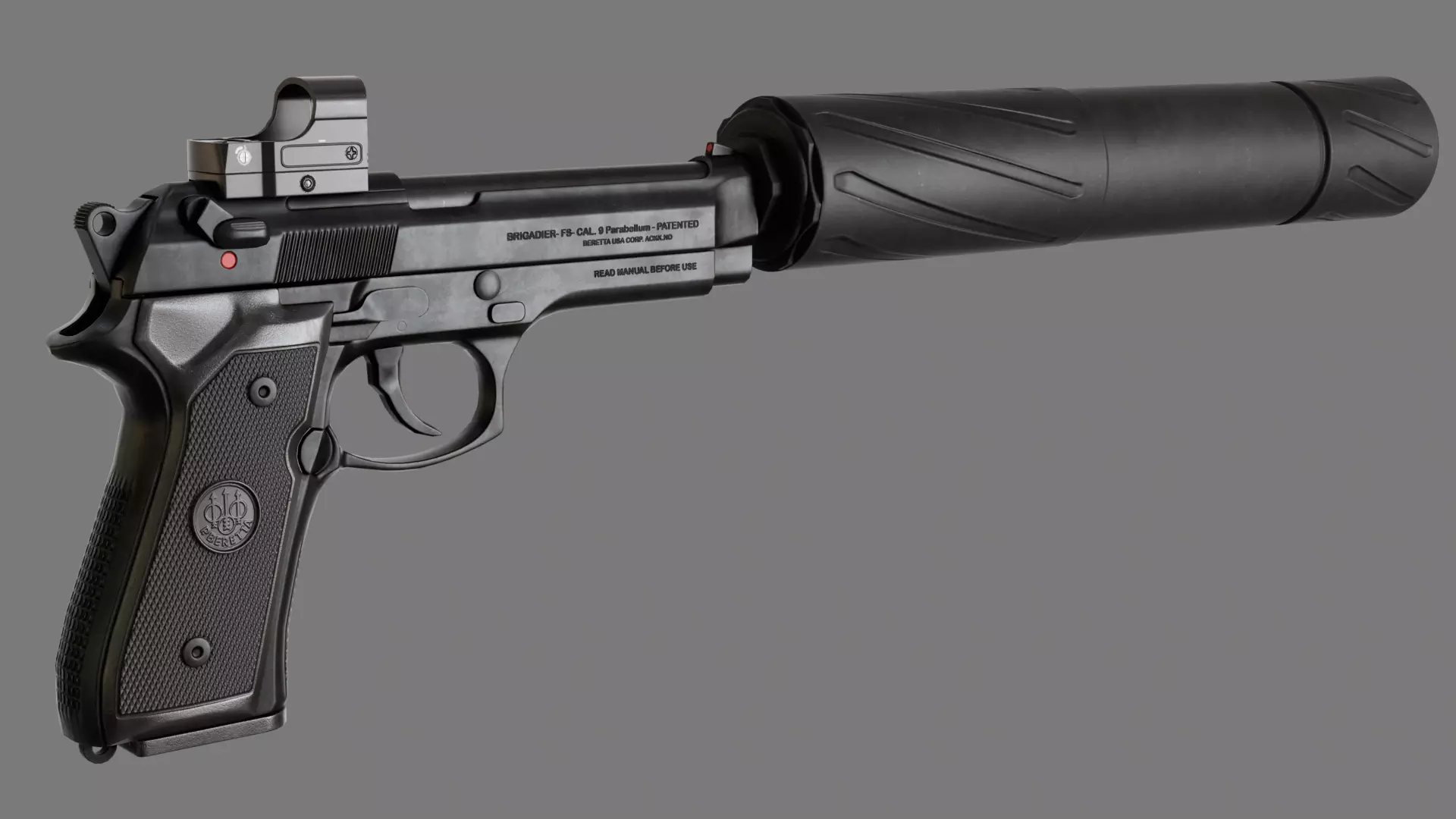 M9A1 With Silencer  Reddot Low-poly 3D model_0