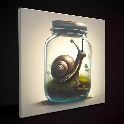 Snail in a Jar Painting