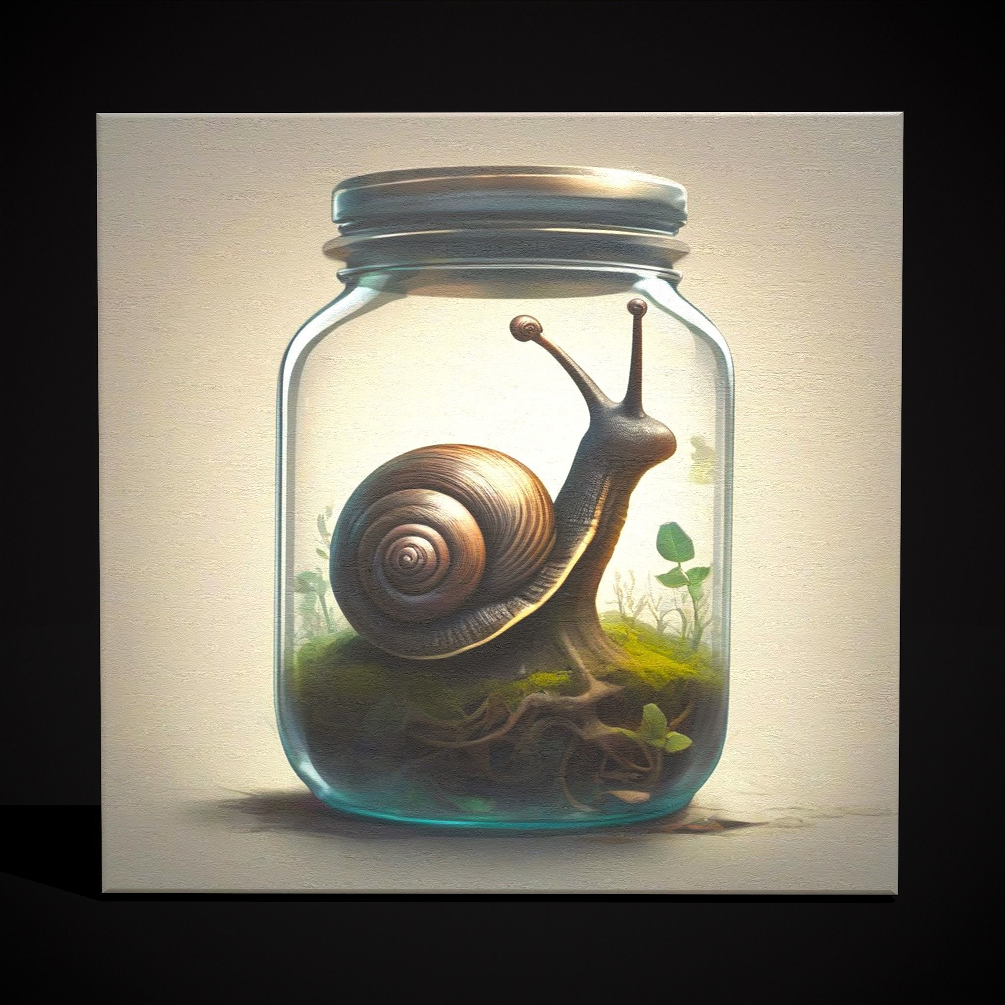 Snail in a Jar Painting Low-poly 3D model_3