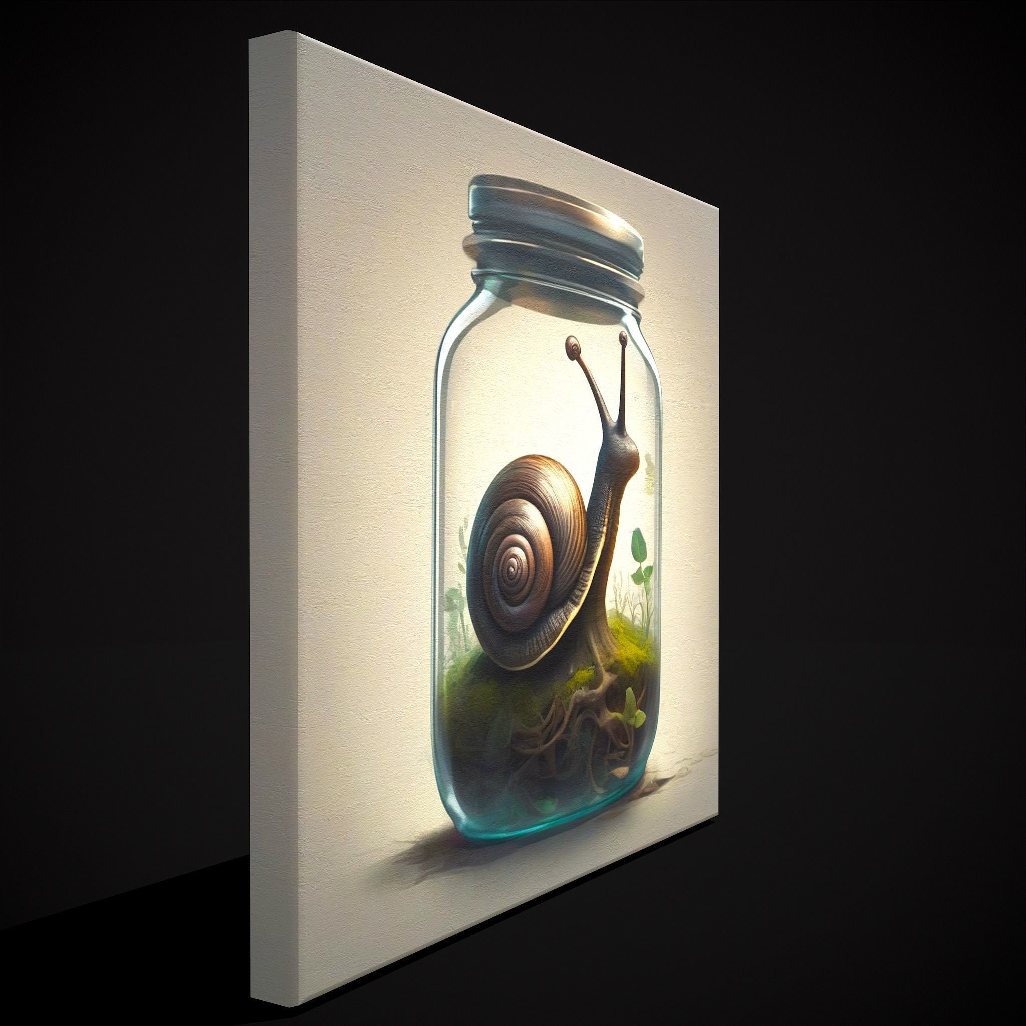 Snail in a Jar Painting Low-poly 3D model_5