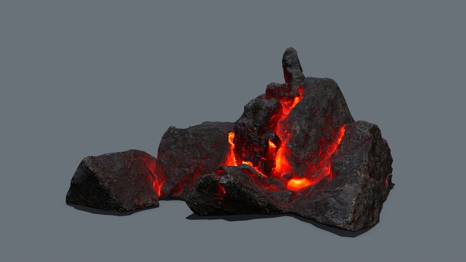 lava rocks Low-poly 3D model_17